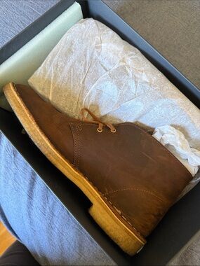 Clarks Men's Chukka Boots in Dark Brown Leather